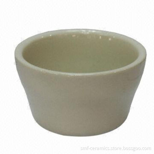 7.25oz Ceramic Bouillon Bowl, Milk White Color, FDA-/Prop65-approved
